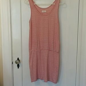 Lou & Grey | Striped Drop Waist Sleeveless Dress